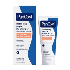 image:imagePanOxyl PM Balancing Repair Moisturizer with Niacinamide Ceramides and Cica Hydrating Face Moisturizer Acne Prone Skin and Dry Skin NonComedogenic Night Face Moisturizer 3 oz3 Fl Oz Pack of 1