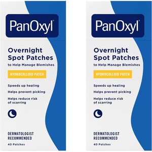 image:imagePanOxyl PM Overnight Spot Patches Advanced Hydrocolloid Healing Technology Fragrance Free 80 Count  MedicalGrade Covers Blemishes Prevents Picking LatexFree Fragrance amp ParabenFree Use Overnight For All Skin Types40 Count  Pack of 2