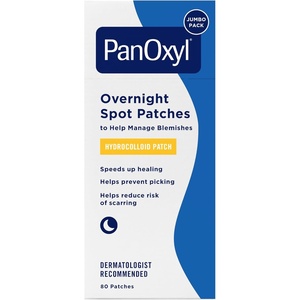 image:imagePanOxyl PM Overnight Spot Patches Advanced Hydrocolloid Healing Technology Fragrance Free 80 Count  MedicalGrade Covers Blemishes Prevents Picking LatexFree Fragrance amp ParabenFree Use Overnight For All Skin Types80 Count Pack of 1